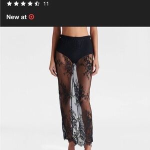 KBB by Kahlana Elegant Black Lace Sheer Skirt